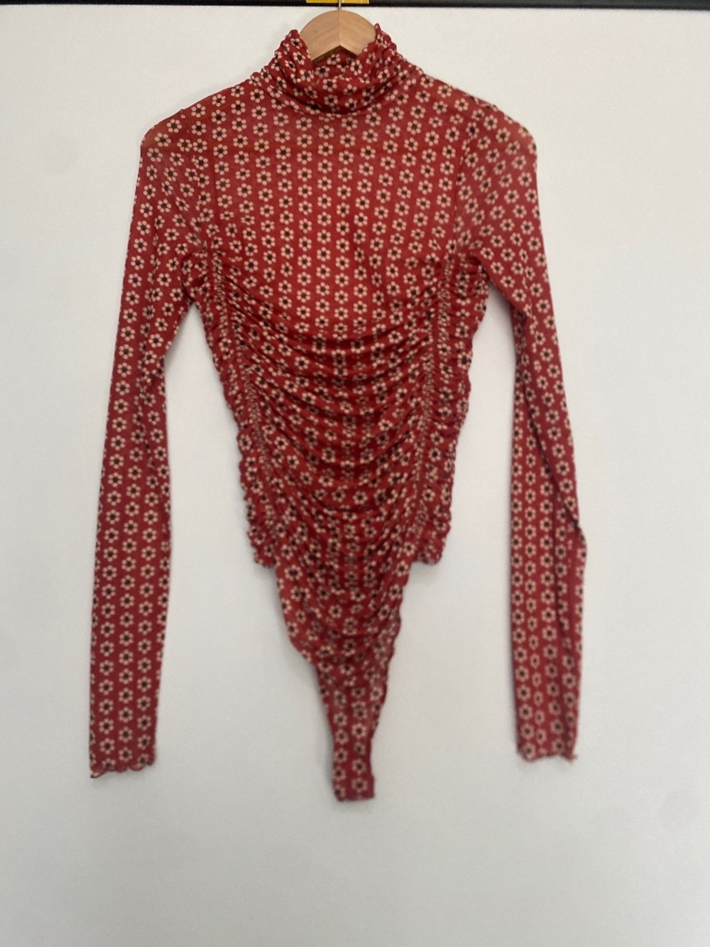 Free People L Under It All Printed Bodysuit